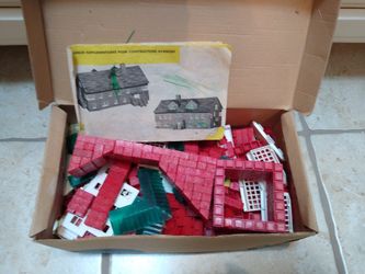Antique Building Blocks With Instructions