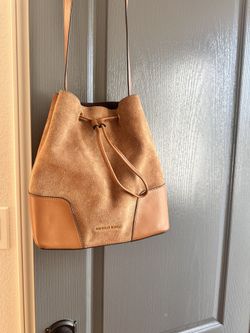 Michael Kors Suede Bucket Crossbody Handbag