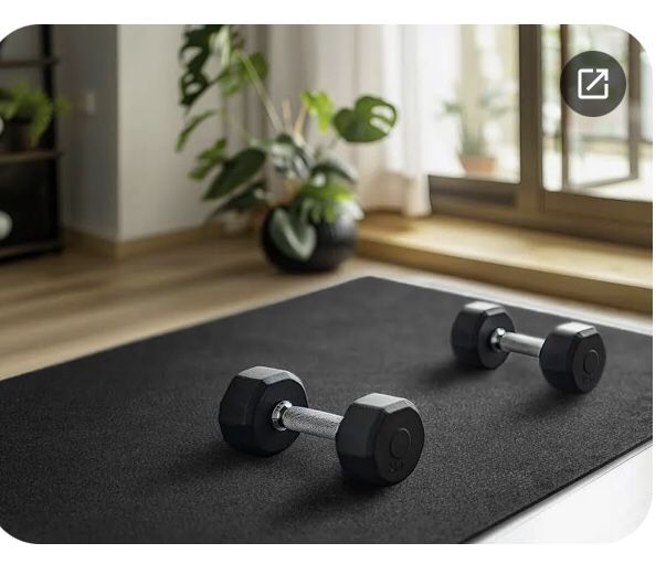 Mats Fitness Barbell Clips Clamps Workouts Gym Weights Exercise Equipment Rubber Mats Dumbbells Yoga