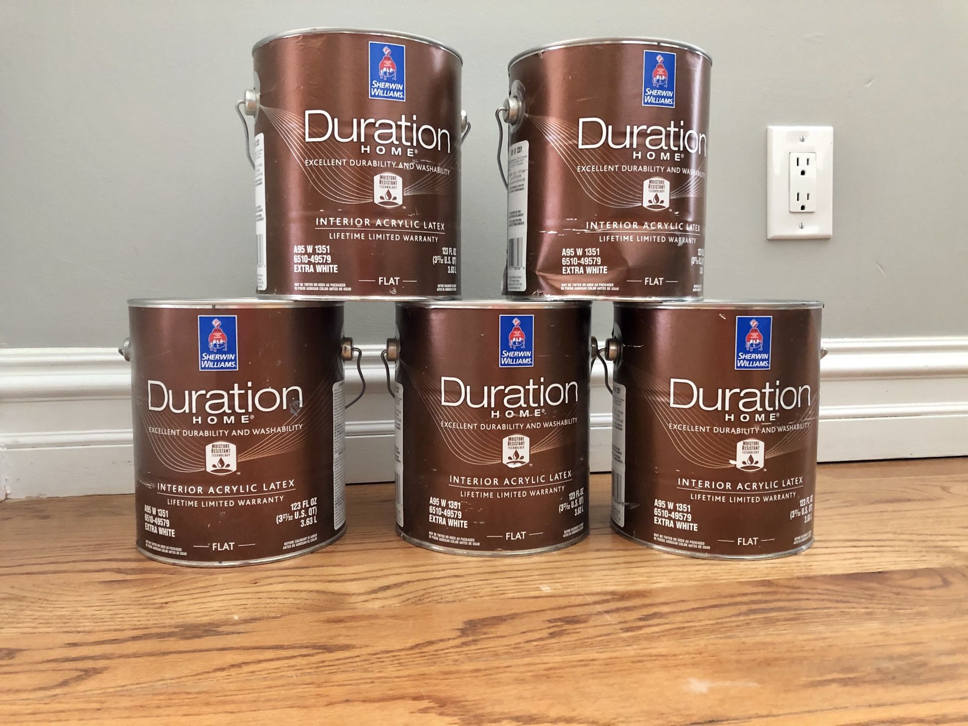 GRAY Duration Sherwin Williams Paint 5 Gallons $120 All. NEW / Retail Price Is $350