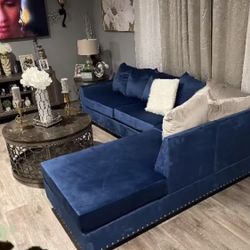 $5 Down Velvet Multi Color Sectional