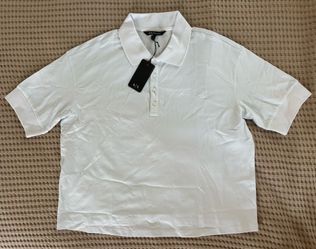 Armani Exchange White Polo Shirt with Tags