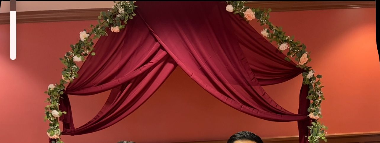 Burgundy Arch Drapes