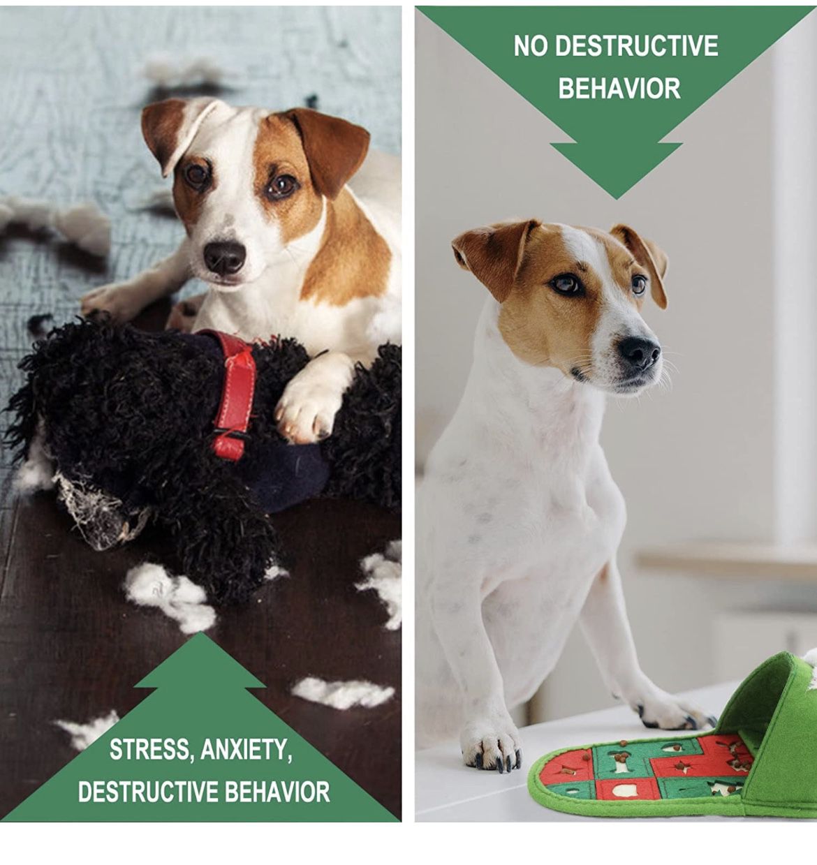 Pet Snuffle Mat for Dogs, 2Pcs Christmas Dog Puzzle Toys Enrichment Pet Foraging mat for Smell Training and Slow Eating, Interactive Dog Toy Feeding M