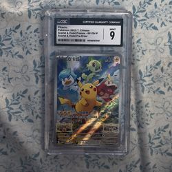 2022 Pokémon Chinese Pikachu Promo 001/SV-P CGC 9 Scarlet & Violet