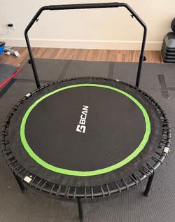 BCAN BT2  Mini Rebounder 48 in. Bungee Trampoline for Adults with Adjustable Bar Handle