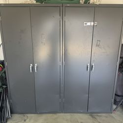 Two Metal Storage Cabinets 
