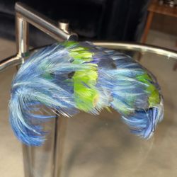 Vintage Seahawk Color Real Feather Hat