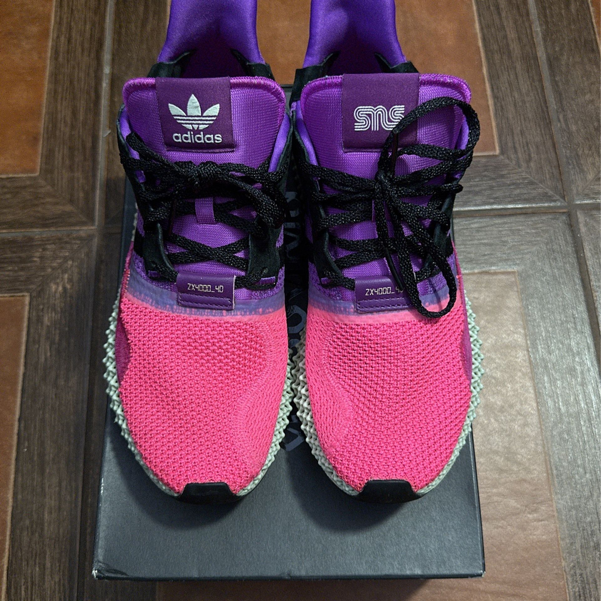 Adidas ZX 4000 SneakersNStuff 4D SNS Pink Purple Sunset Consortium FV5525  Sz 9 - benaras.co