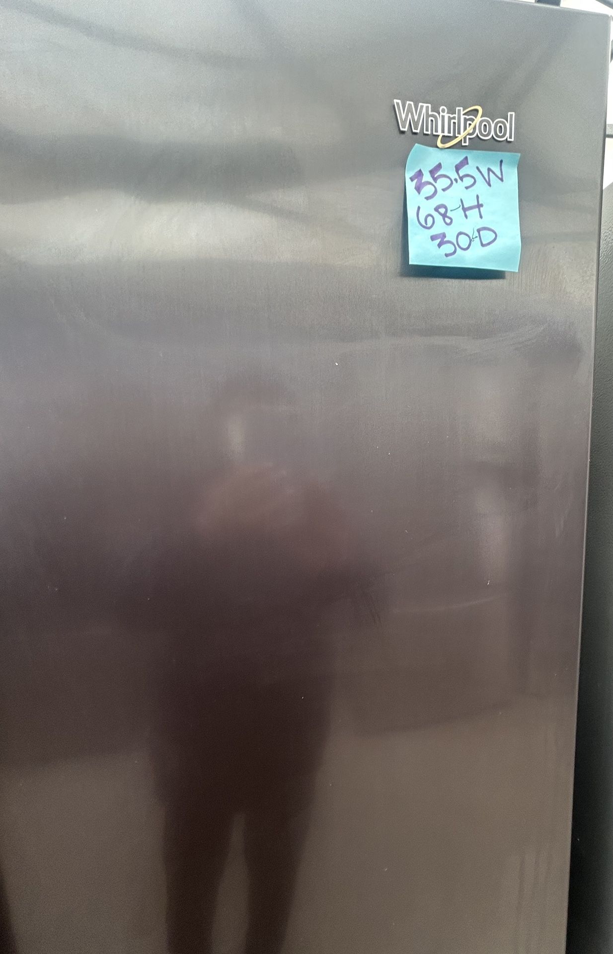 Whirpool Beautiful Dark Grey Side By Side Refrigerator 