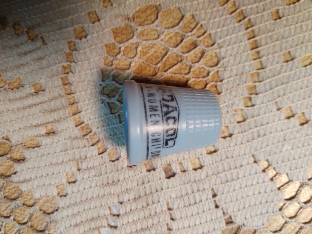 Rare Blue Vintage Hadacol Thimble
