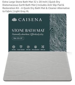 32 x 20in Quick Dry Diatomaceous Earth Bath Mat