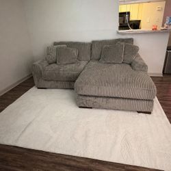 Lindyn two piece loveseat with chaise