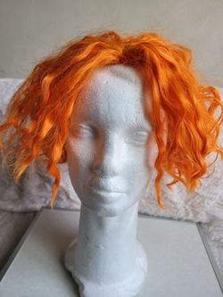 Alice In Wonderland 2 Mad Hatter Orange Wig Short Curly Hair