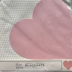 Hester & Cook Pink Heart Placemats