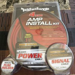 Rockford Fosgate 4 AWG Amp Kit (Brand New)