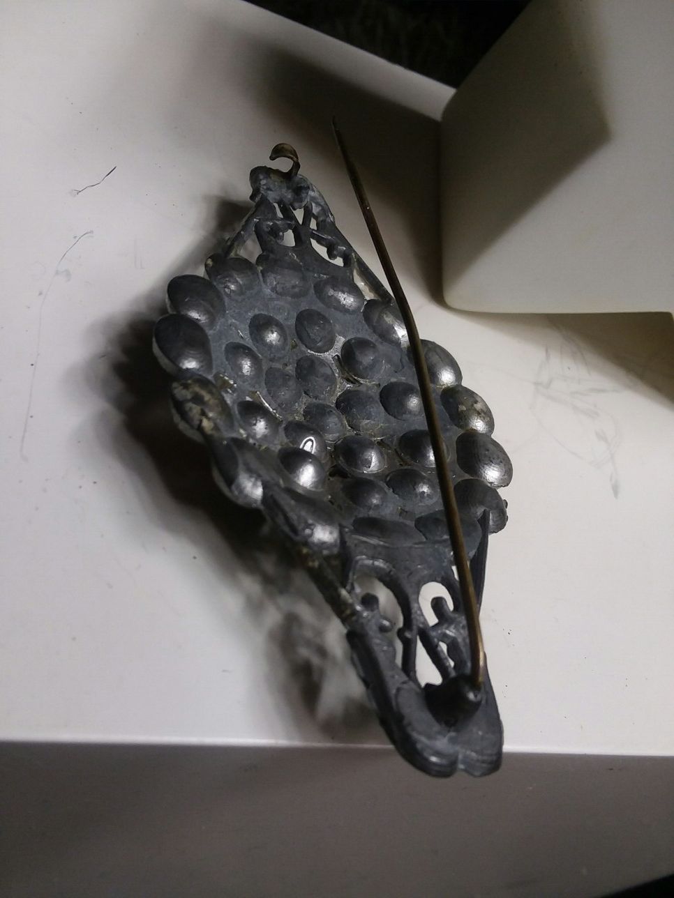 Antique Multi colored Rhinestone Brooch