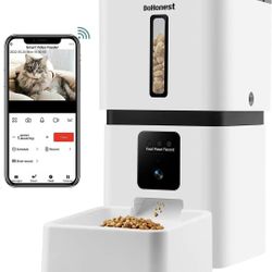 Automatic Cat Feeders with Camera, 8L Smart 5G WiFi Dog Feeder 1080P HD Video Night Vision 2-Way Audio APP Control