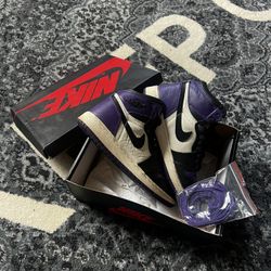Air Jordan 1 Court Purple 4Y