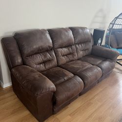 Leather sofa set