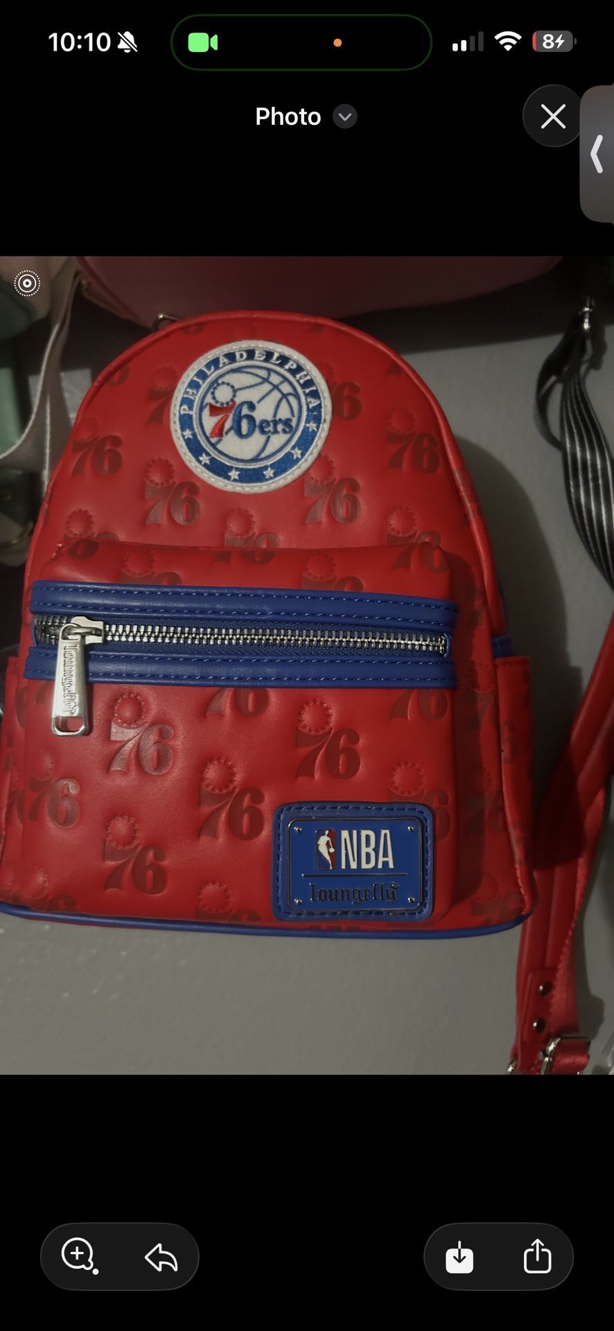 Loungefly NBA Philadelphia 76ers Logo Mini Backpack