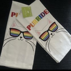 2 Pack Purride LGBTQ PRIDE Kitchen Towels 