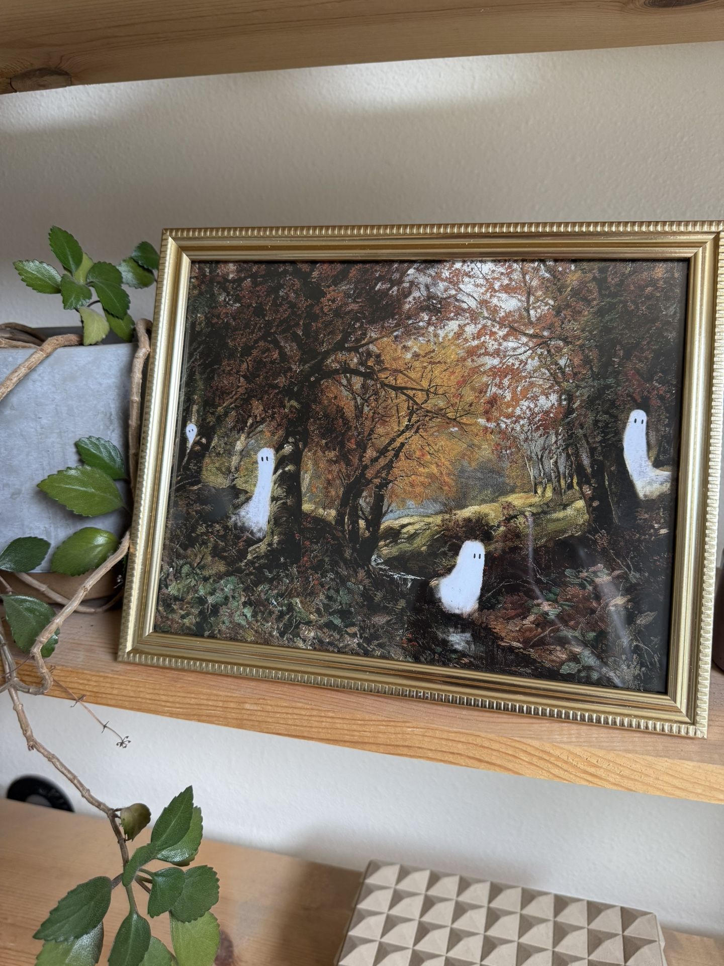 Ghosts And Threes Framed Halloween Or Fall Print
