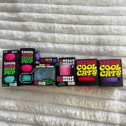 NEW VIRAL Needoh Lot of 6 | Teenie Pup, Cube Glitter, Mello Mallo, Cool Cat