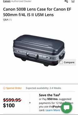 Canon 500B Lens Case