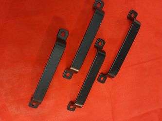 4 Black Metal Drawer Pulls