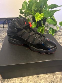 Jordan 6 Rings Black Red Sneakers