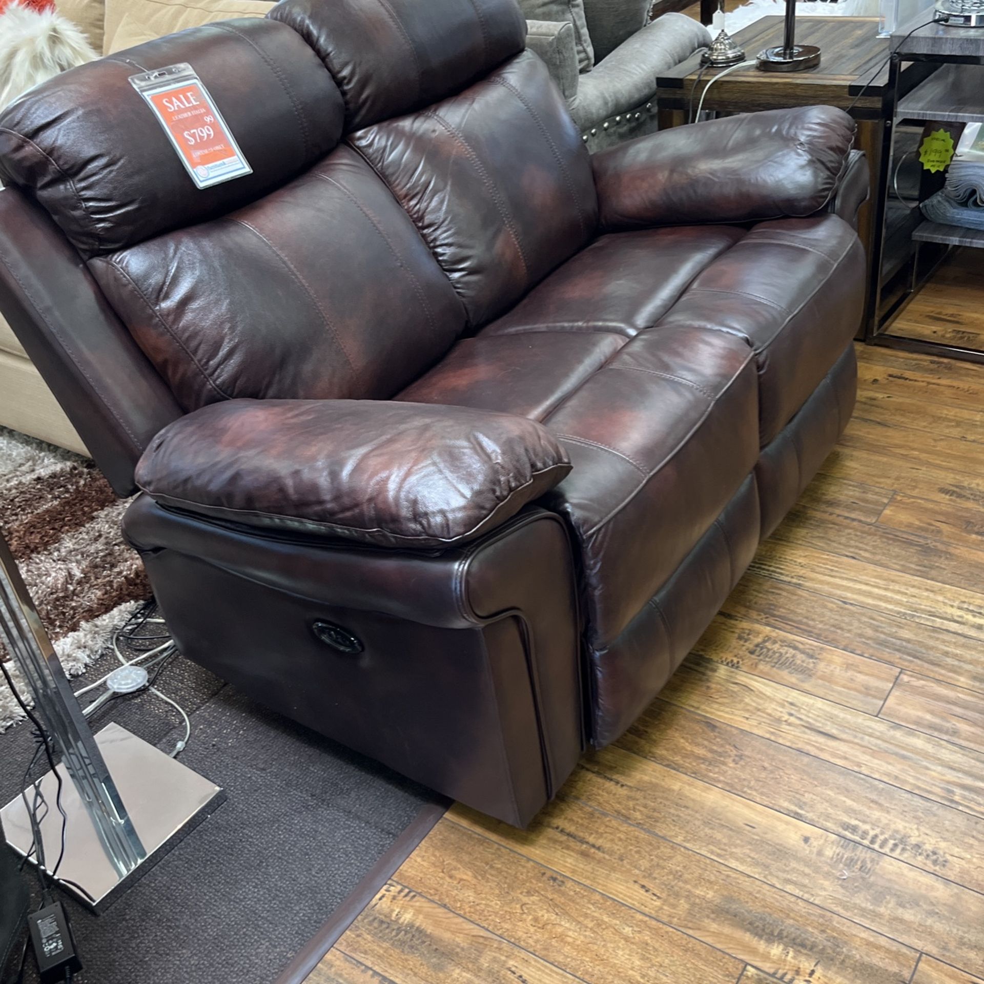 Genuine Top Grain Leather Recliner For Sale!