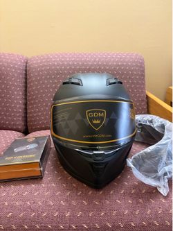 XL GDM Demon Motorcycle Helmet + Bluetooth