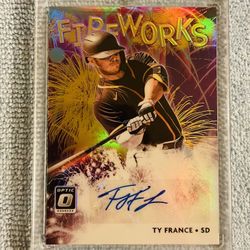 Ty France 2020 Panini Donruss Optic Gold Fireworks Signatures Rookie Autograph /10!