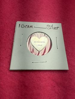 1 Gram Heart Pure Solid .999 Fractional SILVER Bullion Mini Bar Coin Ingot