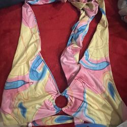 Y2K Retro Bikini Top