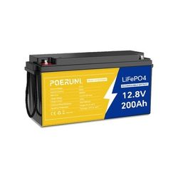 POERUNI 12.8 V 100 Ah LiFePO4 Rechargeable BATTERY