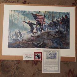 Mort Kunstler Print Chamberlains Charge W/coa