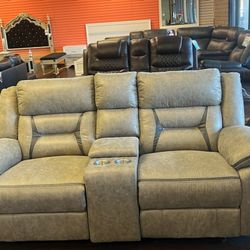 MANUAL RECLINING SOFA SET 