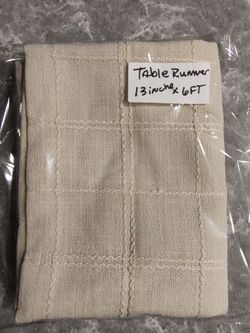 New Tan Table Runner think it's linen 13inches x 6ft