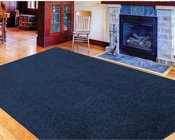 New! Bright House Solid Color Area Rug Navy - 6' x 8' - Commercial Grade