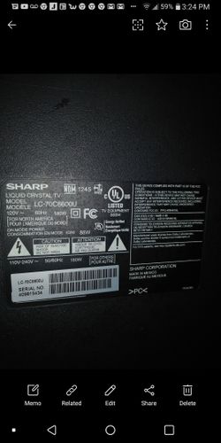 SHarp aquos screen cracked if you can use any other part.
