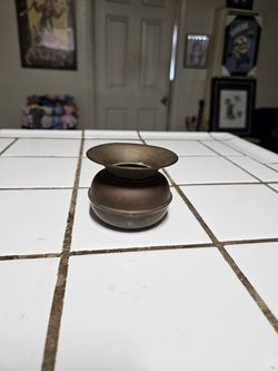 Vintage Miniature Brass Handheld Spittoon