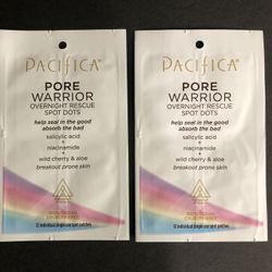 2x Pacifica Pore Warrior Overnight Rescue Spot Dots 12Ct For Breakout Prone Skin.  