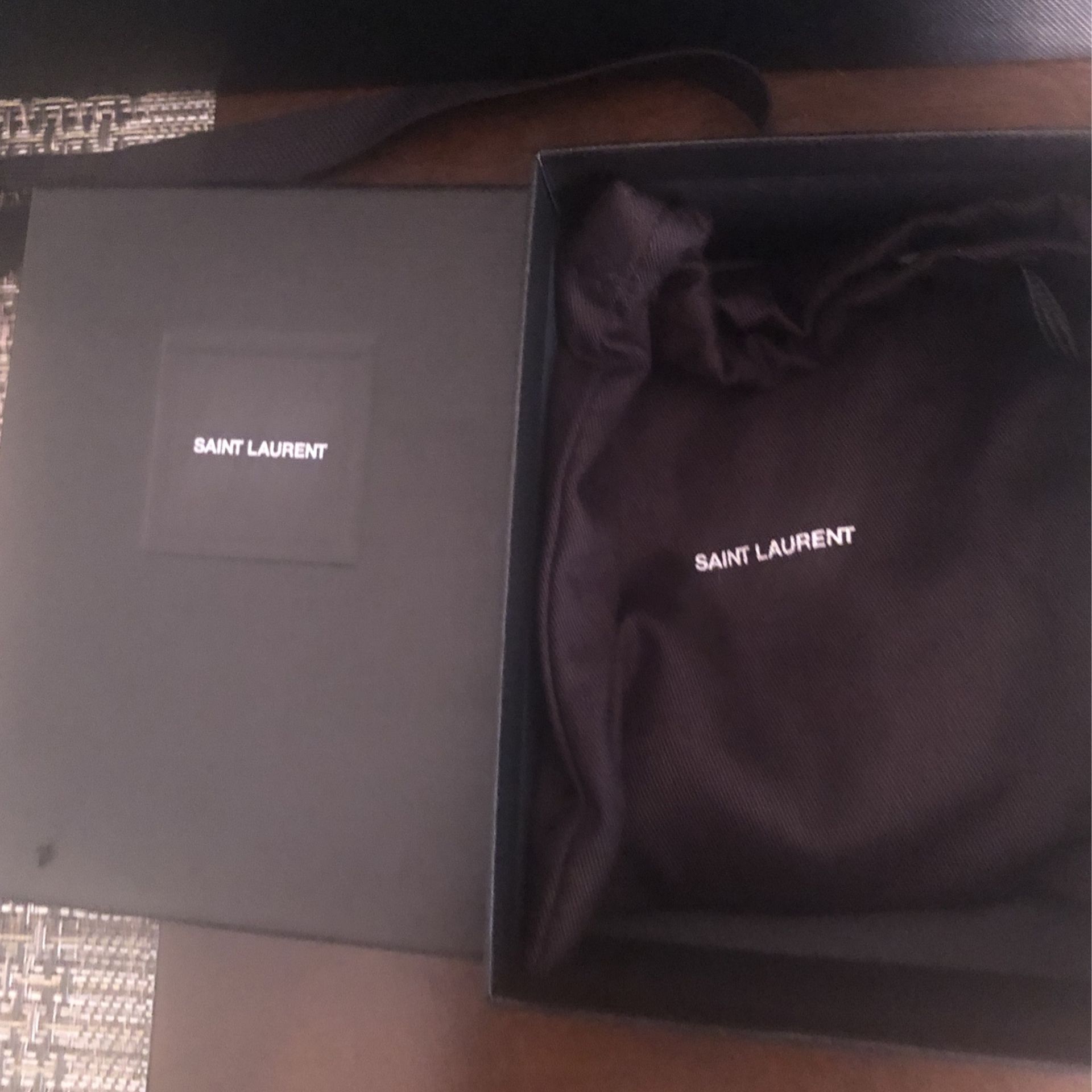 Saint Laurent Silver Leather KeyChain