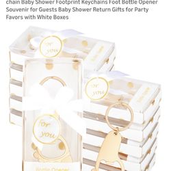 50Pcs Baby Footprint Keychain Small Foot Bottle Opener Key chain Baby Shower Footprint Keychains NEW