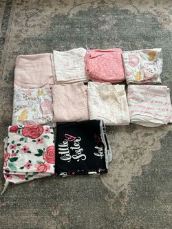 Baby Girl Swaddle Blanket Bundle