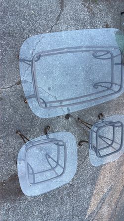 Glass table set