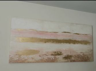 Abstract artwork and mosaic wall mirror