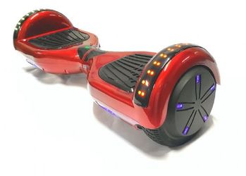 new bluetooth with led music hoverboard chrome red